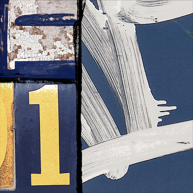 collage, weathered signage letter forms, graffiti